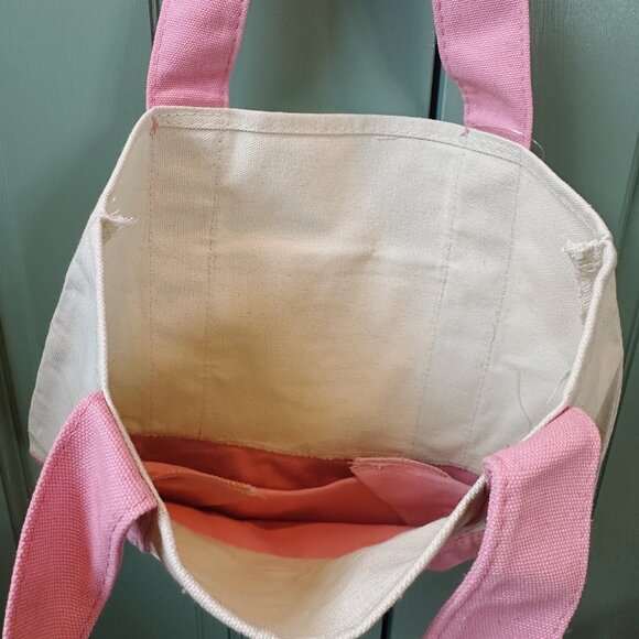 Trader Joe's Mini Pastel Tote Bag Pink *NWT* - Picture 2 of 2